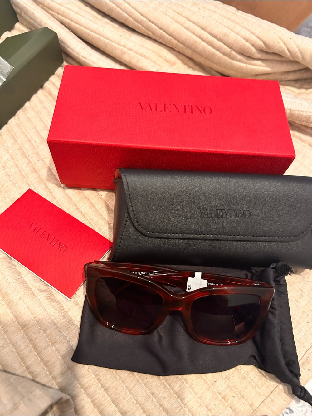 Valentino Red Tortoiseshell Sunglasses